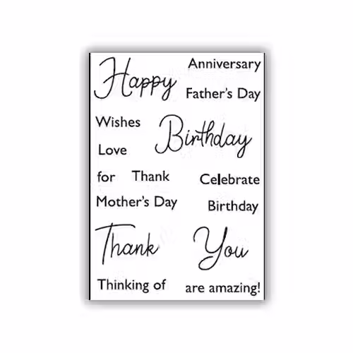 Everyday Sentiments Stamp Set By Julie Hickey - Craftmania Stock Photo 1