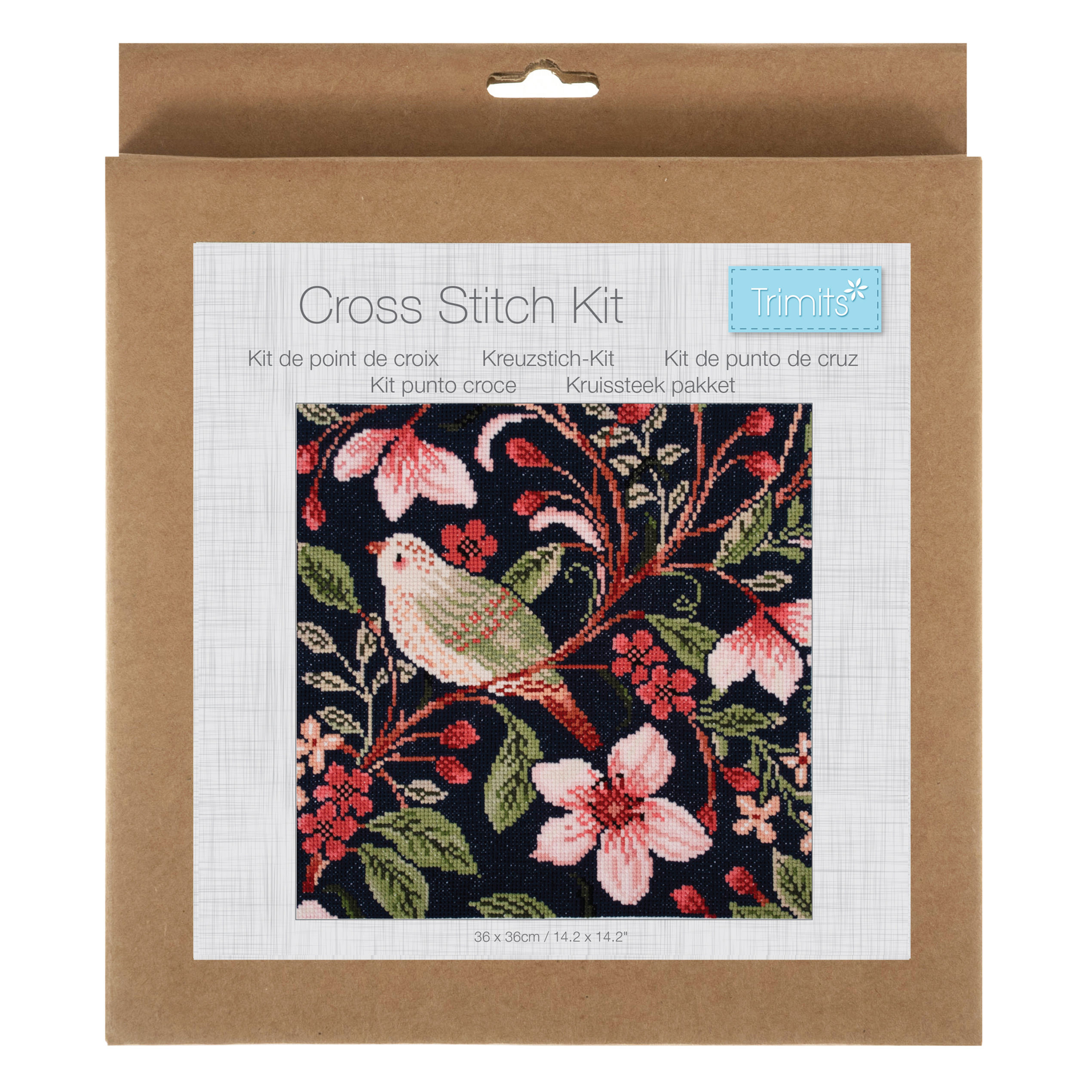 Bird Blossom - Large Counted Cross Stitch Kit By Trimits - Craftmania Stock Photo 1