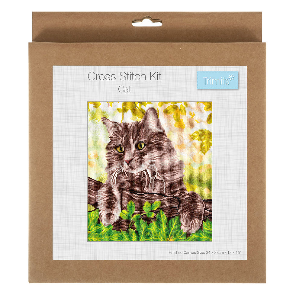 Cat - Large Counted Cross Stitch Kit By Trimits - Craftmania Stock Photo 1 raftmania Stock Photo 1