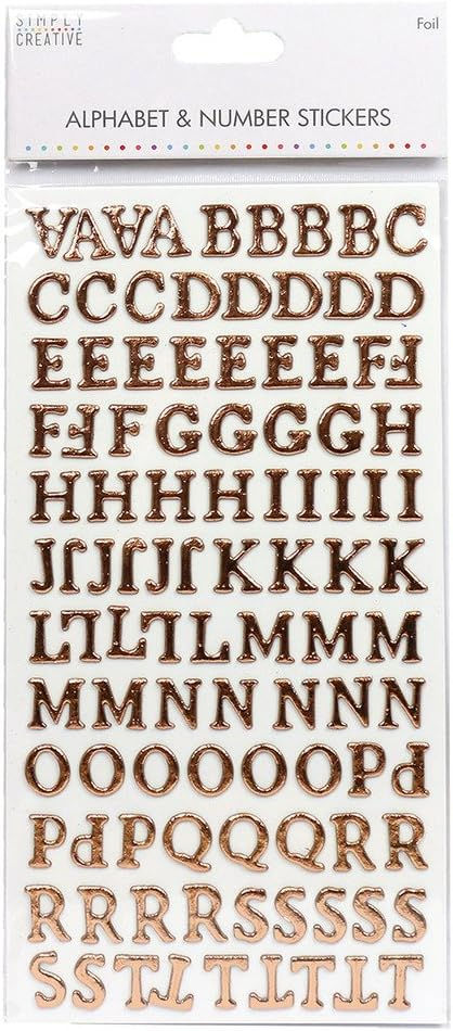 Traditional Foil Copper Alphabet Stickers By Simply Creative Alphabet - Craftmania Stock Photo 1
