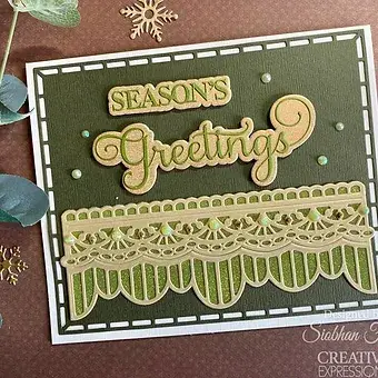 Thumbnail: Season's Greetings Craft Die By Sue Wilson - Craftmania Stock Photo 3
