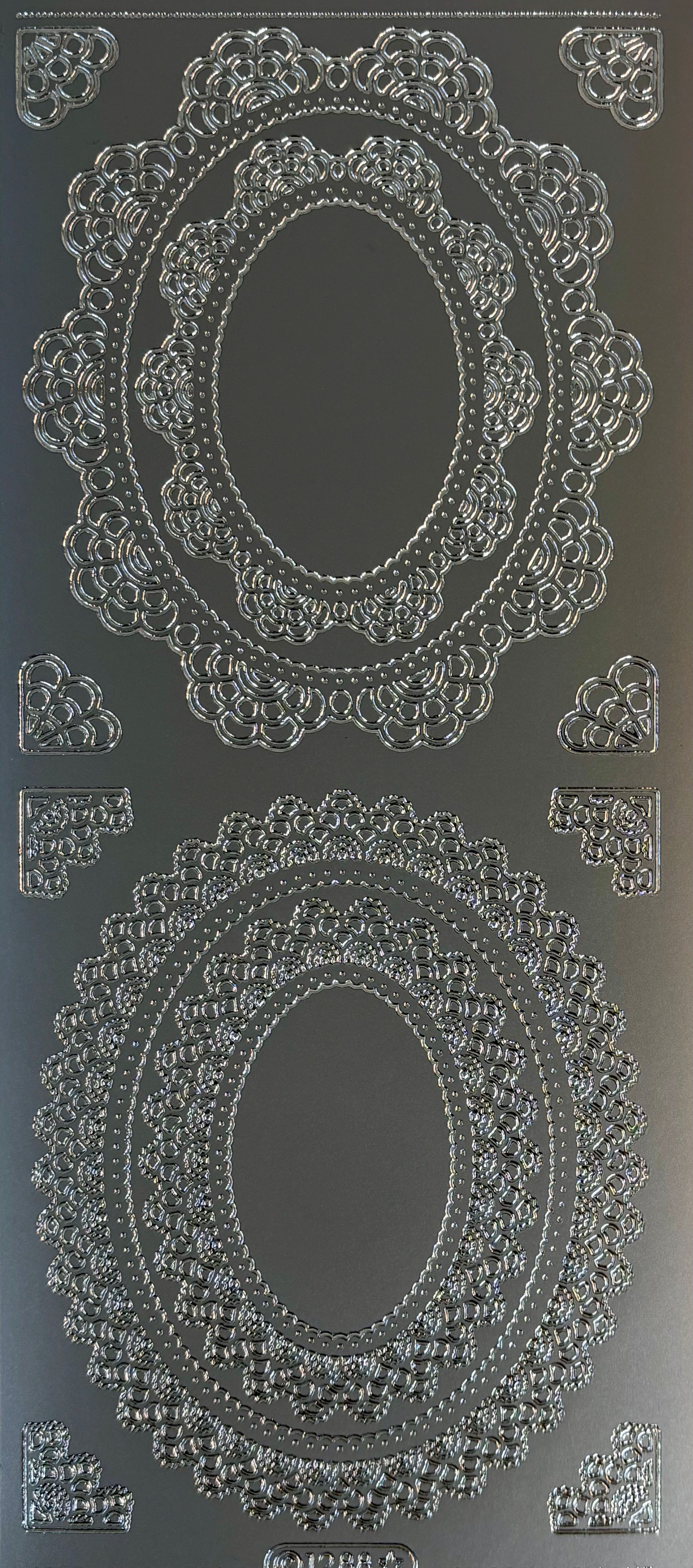 Oval Frames - Silver - Outline Sticker By Starform - Craftmania Stock Photo 1