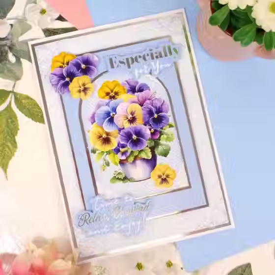 Thumbnail: Pretty Pansies - Pocket Pad By Hunkydory - Craftmania Stock Photo 3