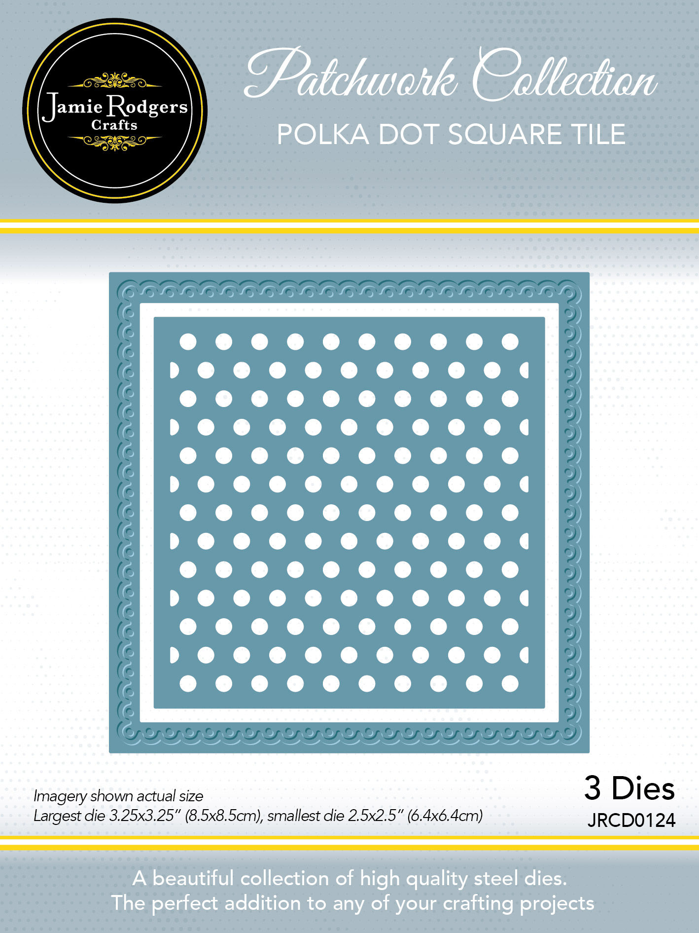 Polka Dot Square Tile Die Set - Patchwork Collection by Jamie Rodgers Crafts