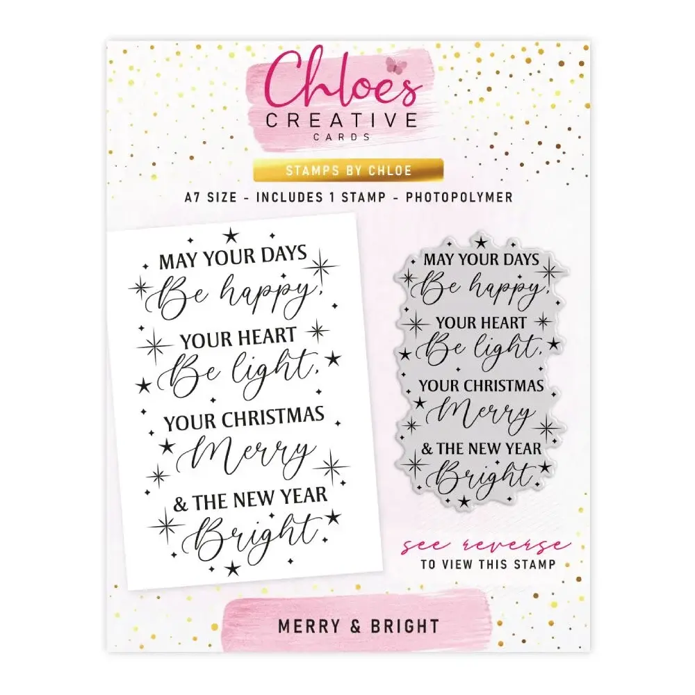 Merry & Bright - Photopolymer Stamp Set By Chloe's Creative Cards - Craftmania Stock Photo 1