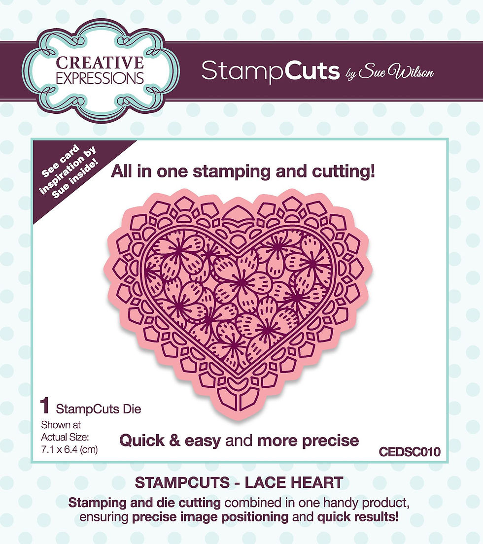 Lace Heart  - StampCuts Die By Sue Wilson Stock Photo