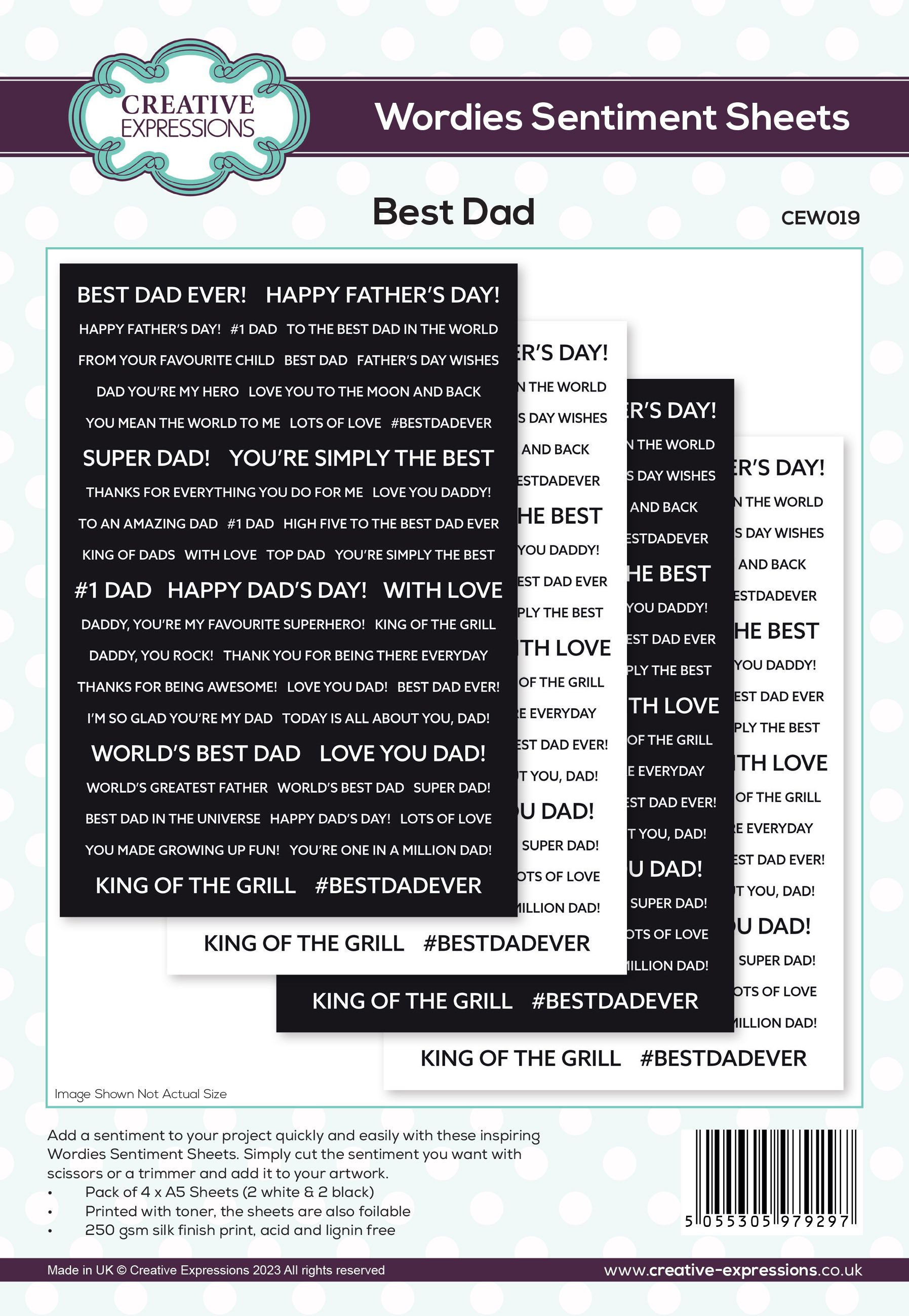 Best Dad - Wordies By Creative Expressions - Craftmania Stock Photo 1