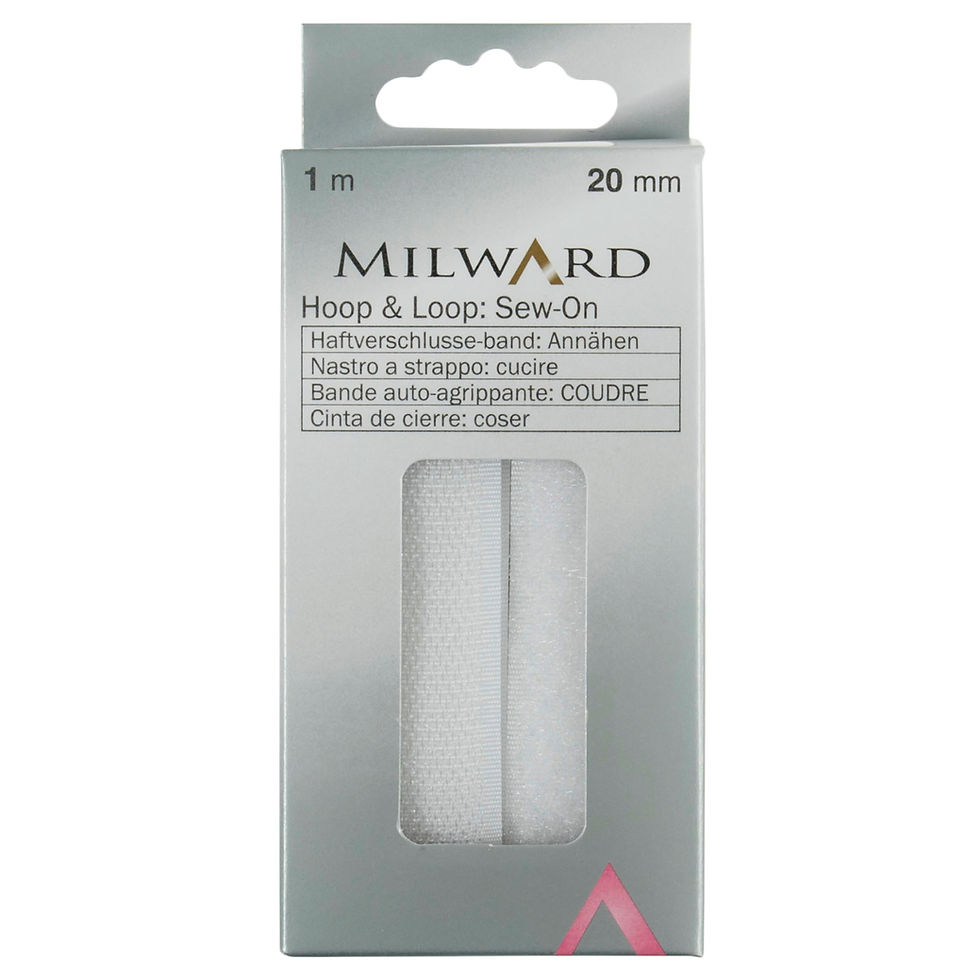 White - Hook and Loop Tape - Sew on By Millward - Craftmania Stock Photo 1