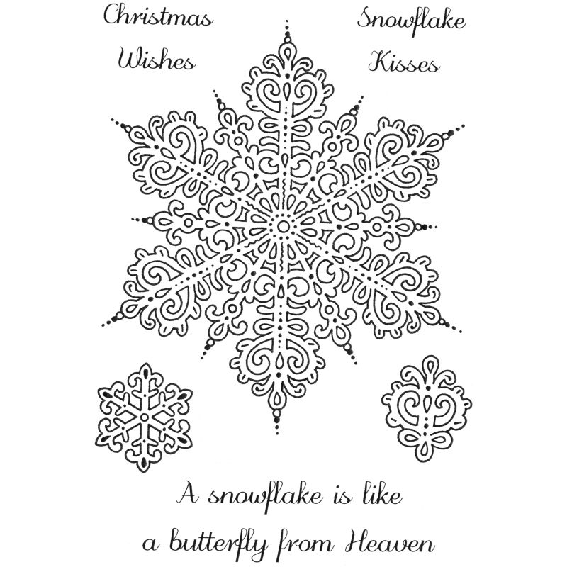 A Snowflake is Like - A6 Clear Stamp By Sweet Dixie - Craftmania Stock Photo 1