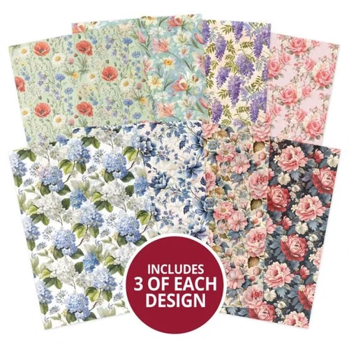 Pattern Sort Packs Parchment Pattern Packs - Fantastic Florals By Hunkydory | Craftmania