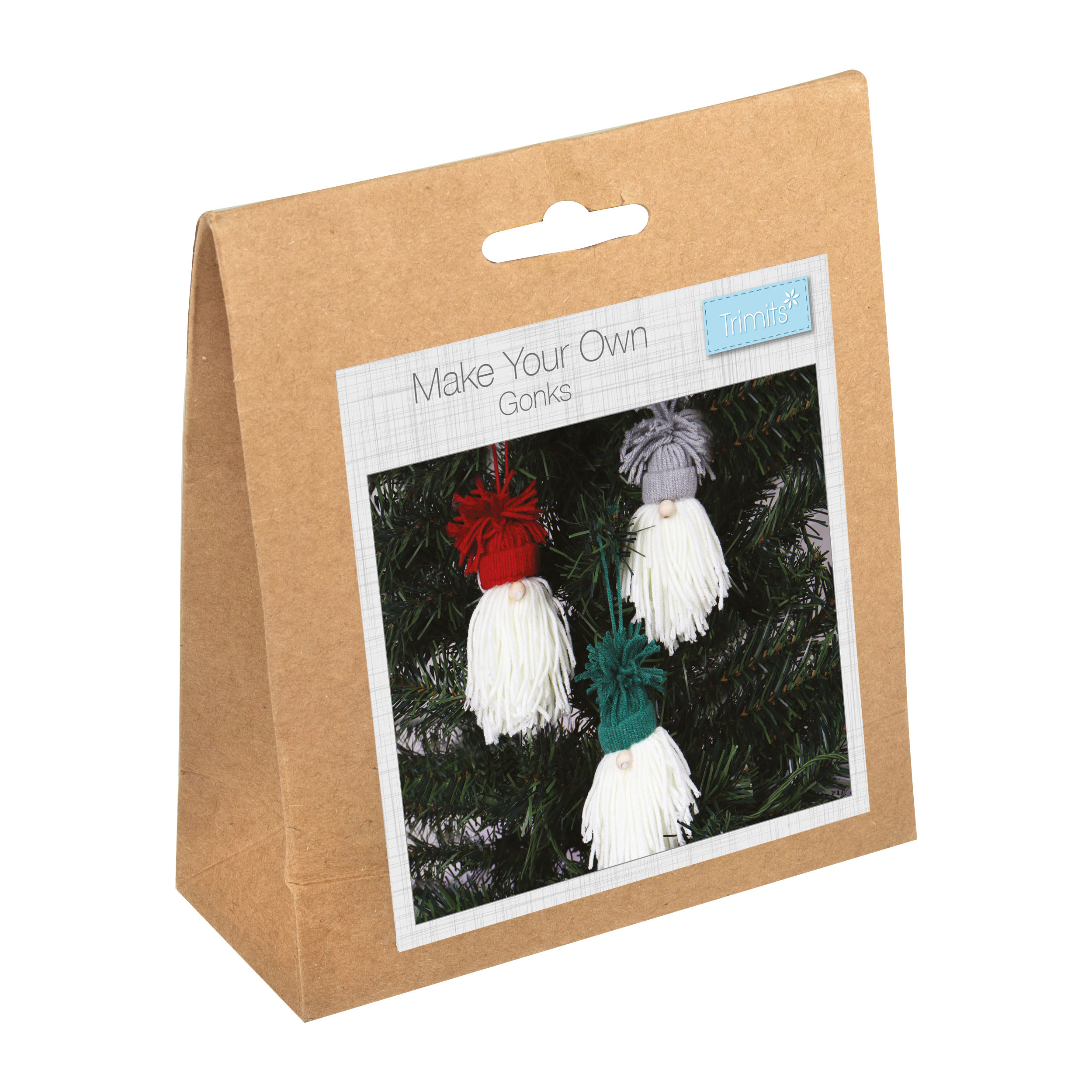 Make-Your-Own: Gonks - Pom Pom Decoration Kit By Trimits - Craftmania Stock Photo 1