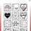 Thumbnail: Love Squares - 4"x6"  - Clear Singles Stamp By Woodware - Stock photo