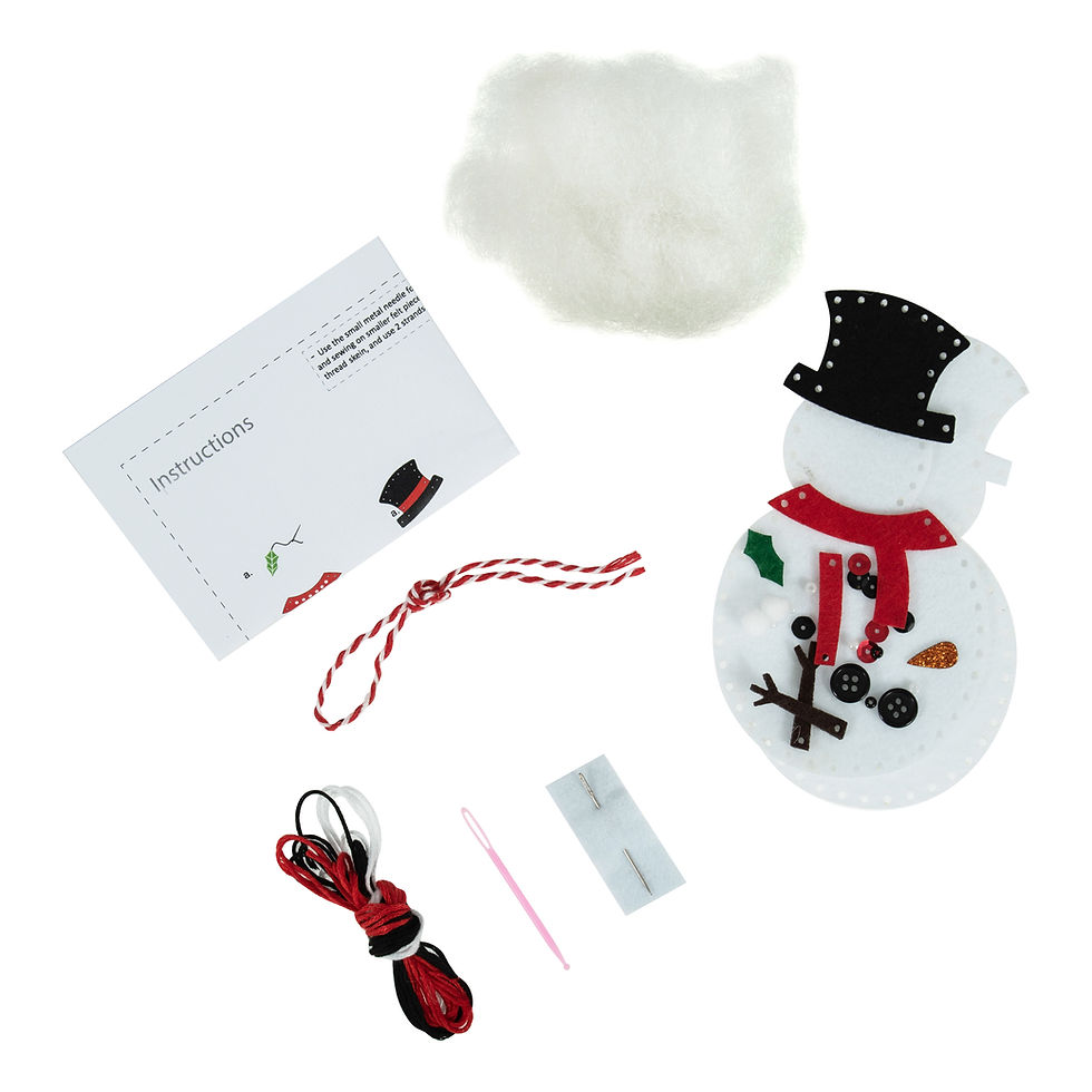 Snowman - Felt Decoration Kit By Trimits - Craftmania Stock Photo 2