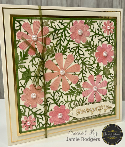 Cosmos Floral Panel Craft Die - Background Collection By Jamie Cosmos Floral Panel Craft Die - Background Collection By Jamie