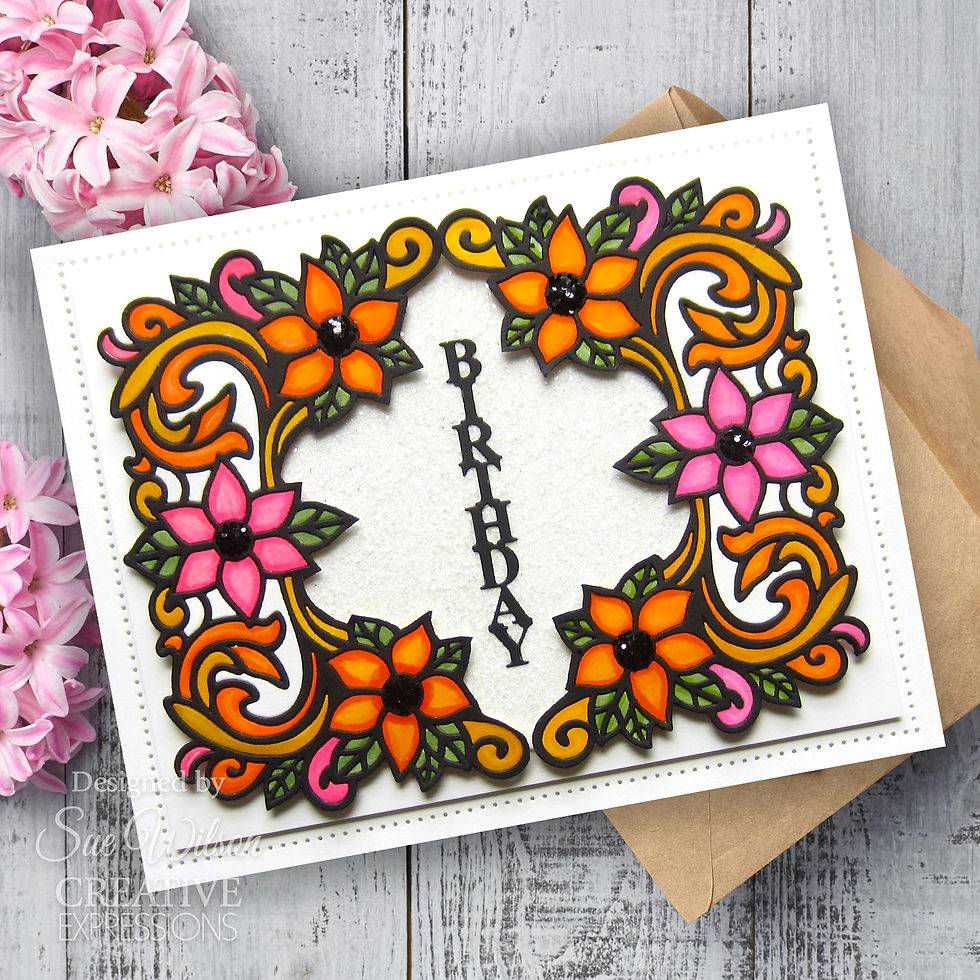 Floral Symphony Craft Die - Frames And Tags Collection By Sue Wilson - Craftmania Stock Photo 1