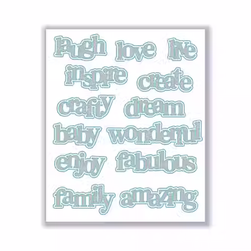 Hazel's Sentiment Medley #5 Die Set By Julie Hickey - Craftmania Stock Photo 1