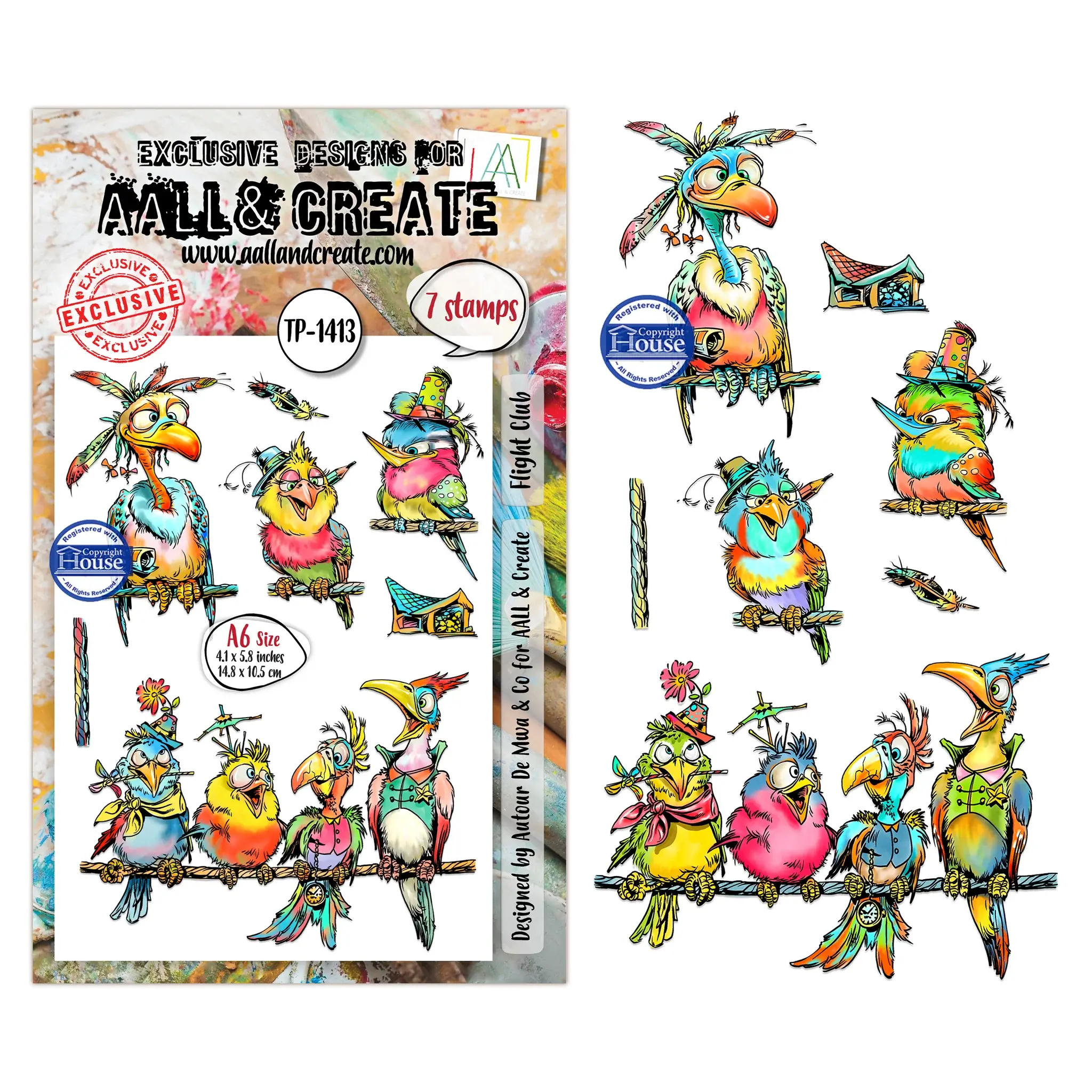 Flight Club - A6 Stamp Sets By All and Create - Craftmania Stock Photo 1