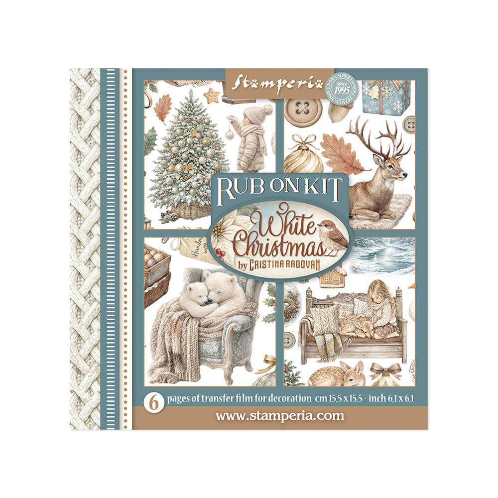 White Christmas Rub-on Kit By Stamperia - Craftmania Stock Photo 1
