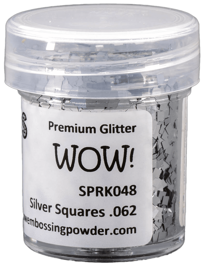 Silver Squares .062 - Premium Glitter By Wow - Craftmania Stock Photo 1