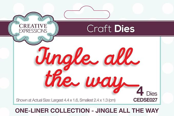 Jingle All The Way - One Liner Die By Sue Wilson - Craftmania Stock Photo 1