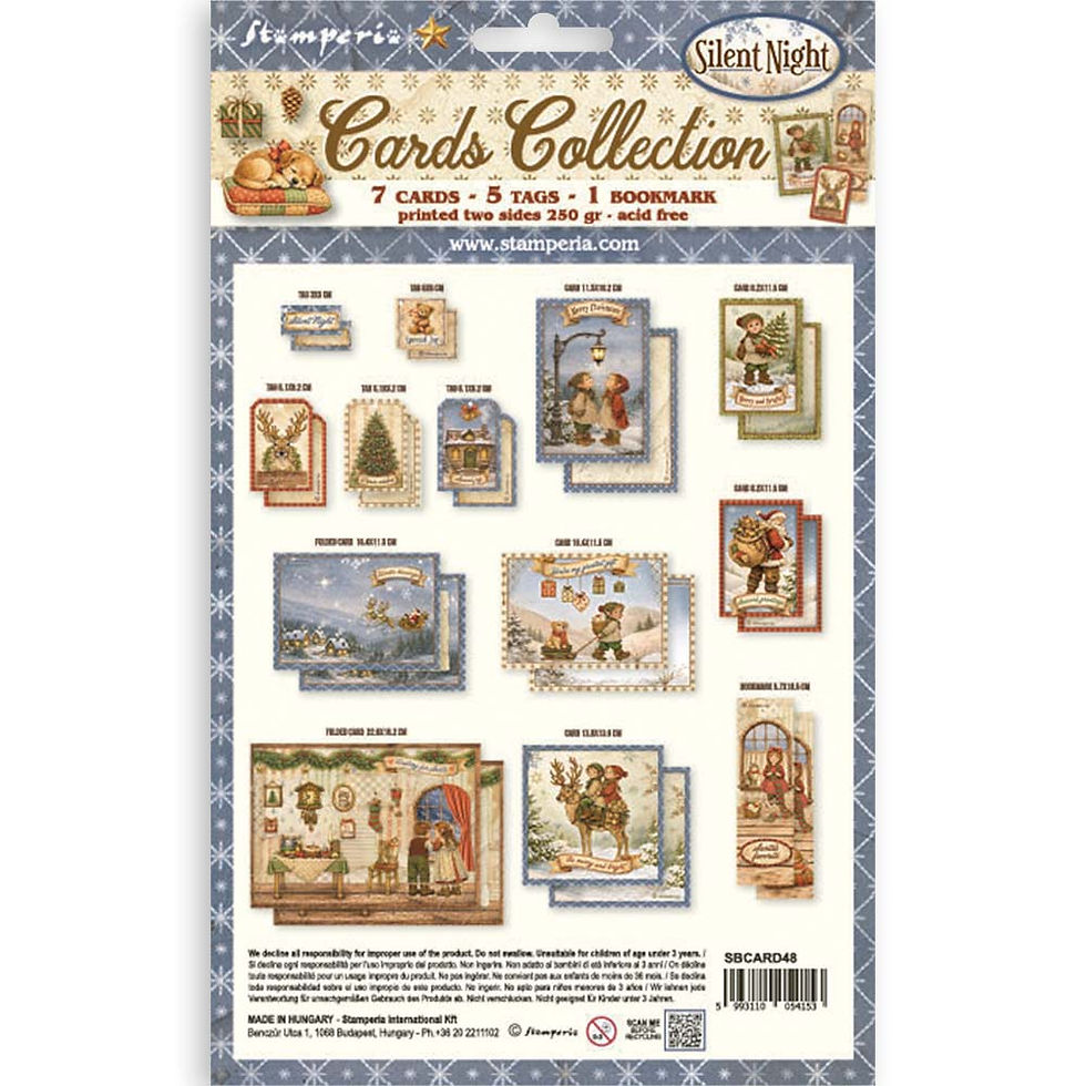 Silent Night - Cards Collection By Stamperia - Craftmania Stock Photo 2