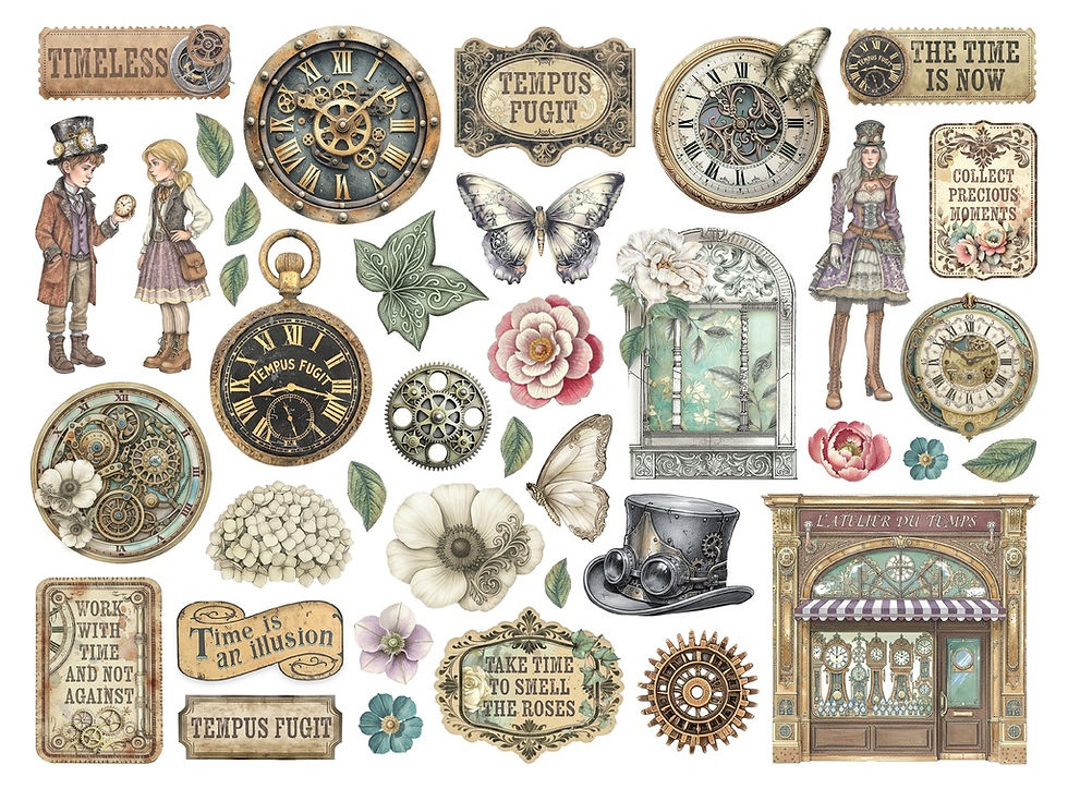 Gardens of Time - Die Cuts By Stamperia - Craftmania Stock Photo 2