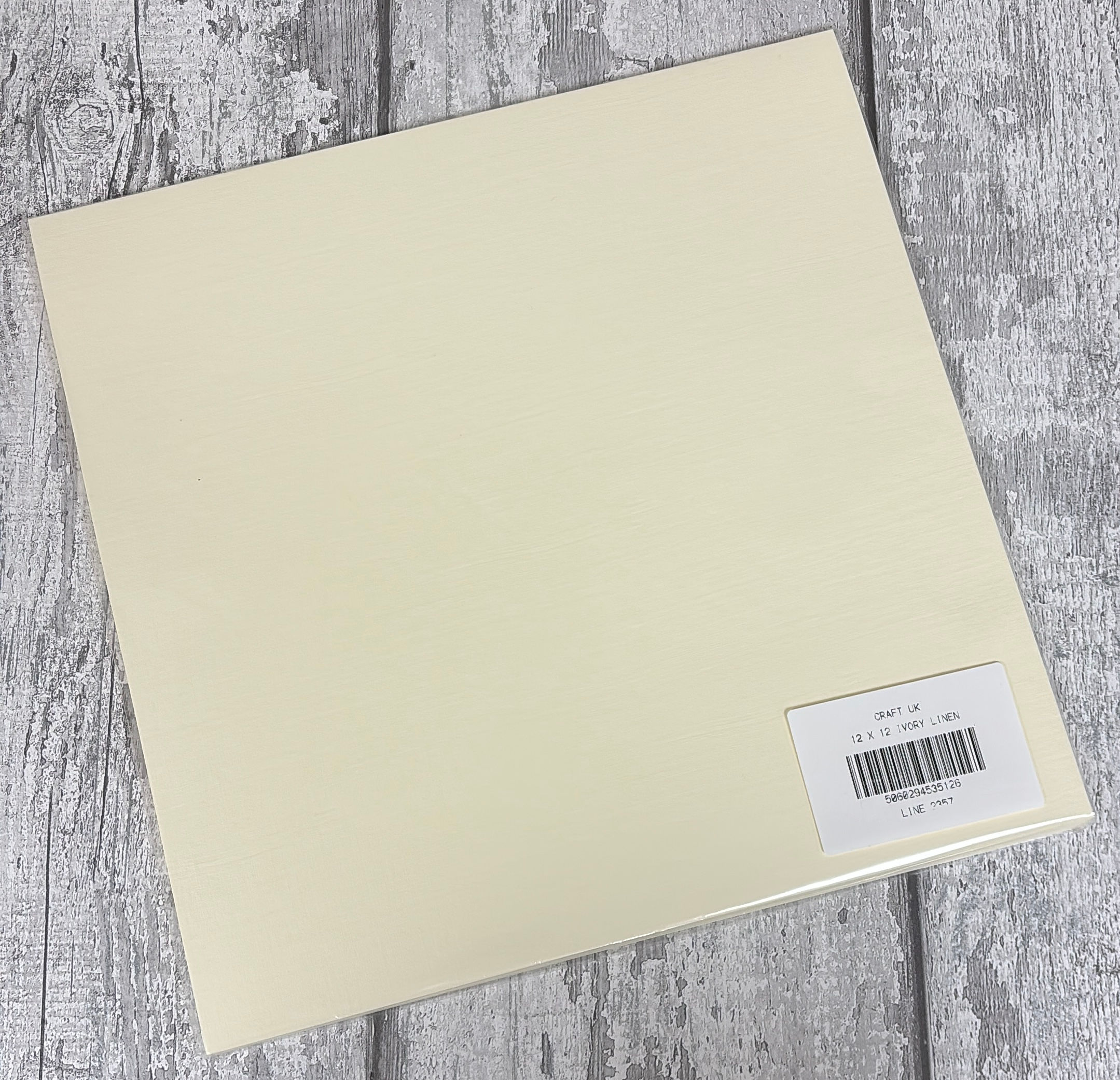 12"x12" Ivory Hammer Card 300gsm By Card Craft UK - Craftmania Stock Photo