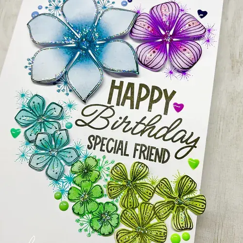 Thumbnail: Hand Picked Florals Die Set By Julie Hickey Designs - Craftmania Stock Photo 6