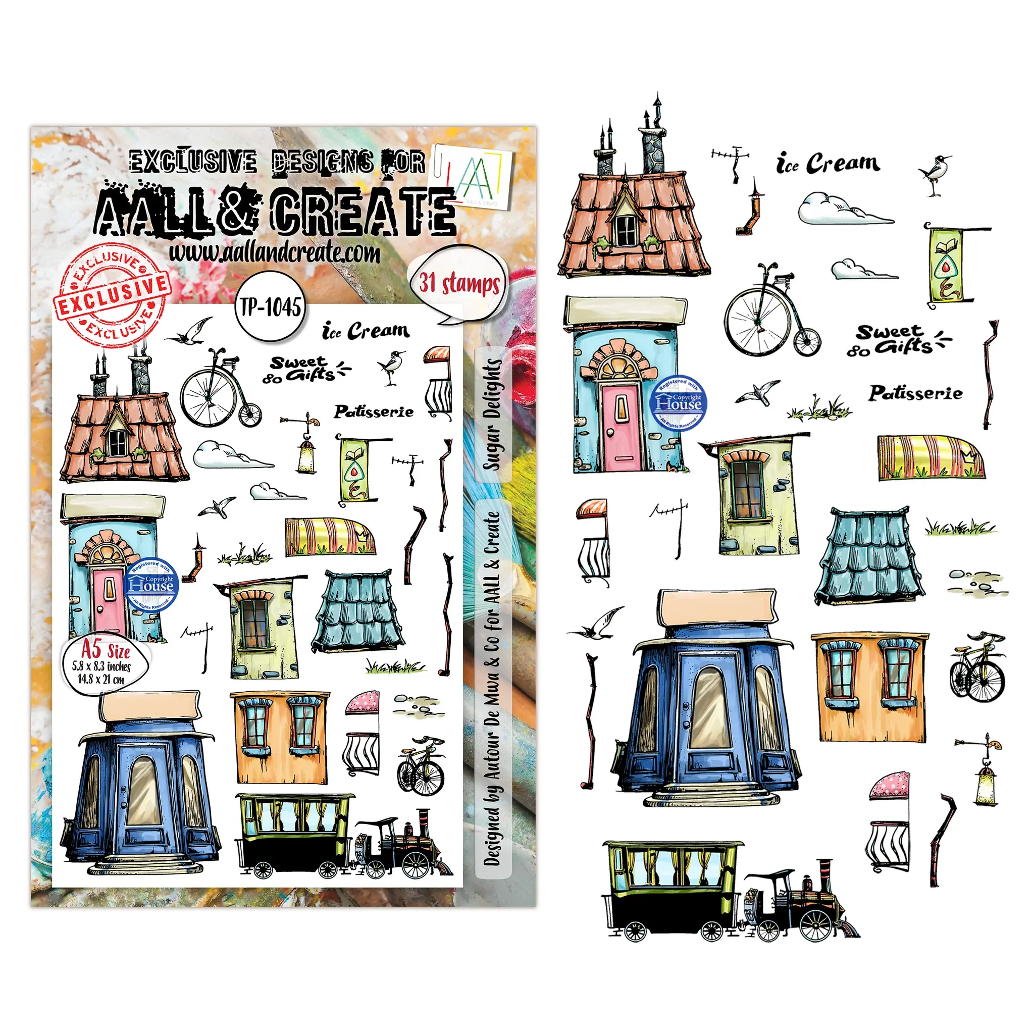 Sugar Delights - A5 Stamp Set By AALL & Create - Craftmania Stock Photo1