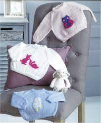 Baby Sweaters - Duck, Owl & Rabbit Designs -  4-Ply By Ukhka - Craftmania Stock Photo 2