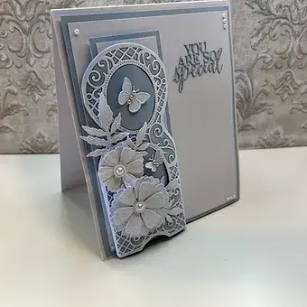 Thumbnail: Butterfly Trellis Panel - Craft Die By Jamie Rodgers - Craftmania Stock Photo 5