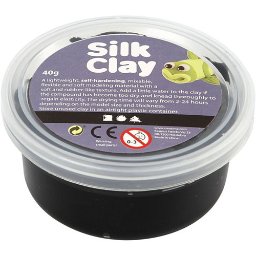 Silk Clay – Self-Hardening Modeling Compound, Black, 650g Tub - View #9
