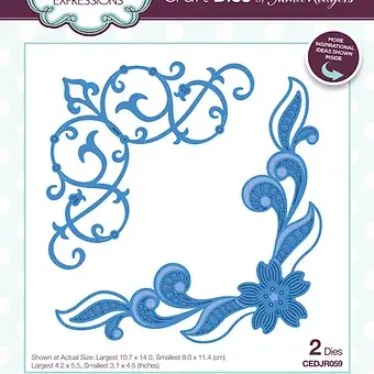 Cherry Blossom Flower & Flourish Corner - Craft Die By Jamie Rodgers