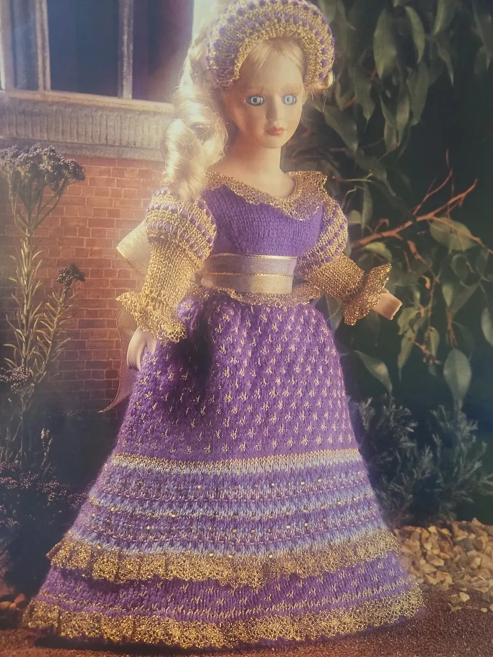 "Rapunzel" Dolls Clothes knitting pattern By Jacquay Yaxley - Craftmania Stock Photo 1