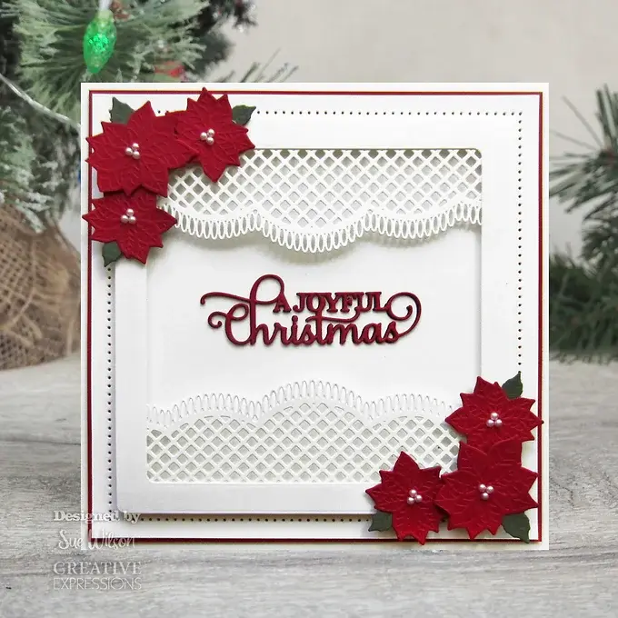 Thumbnail: Poinsettia Scalloped Border - Craft Die By Sue Wilson - Craftmania Stock Photo 4