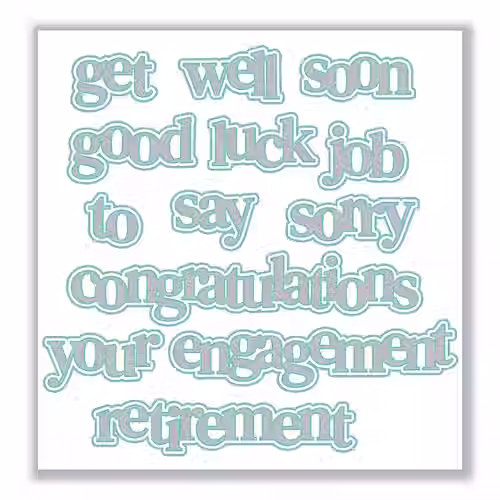 Sentiment Medley #4 Die Set By Julie Hickey - Craftmania Stock Photo 1