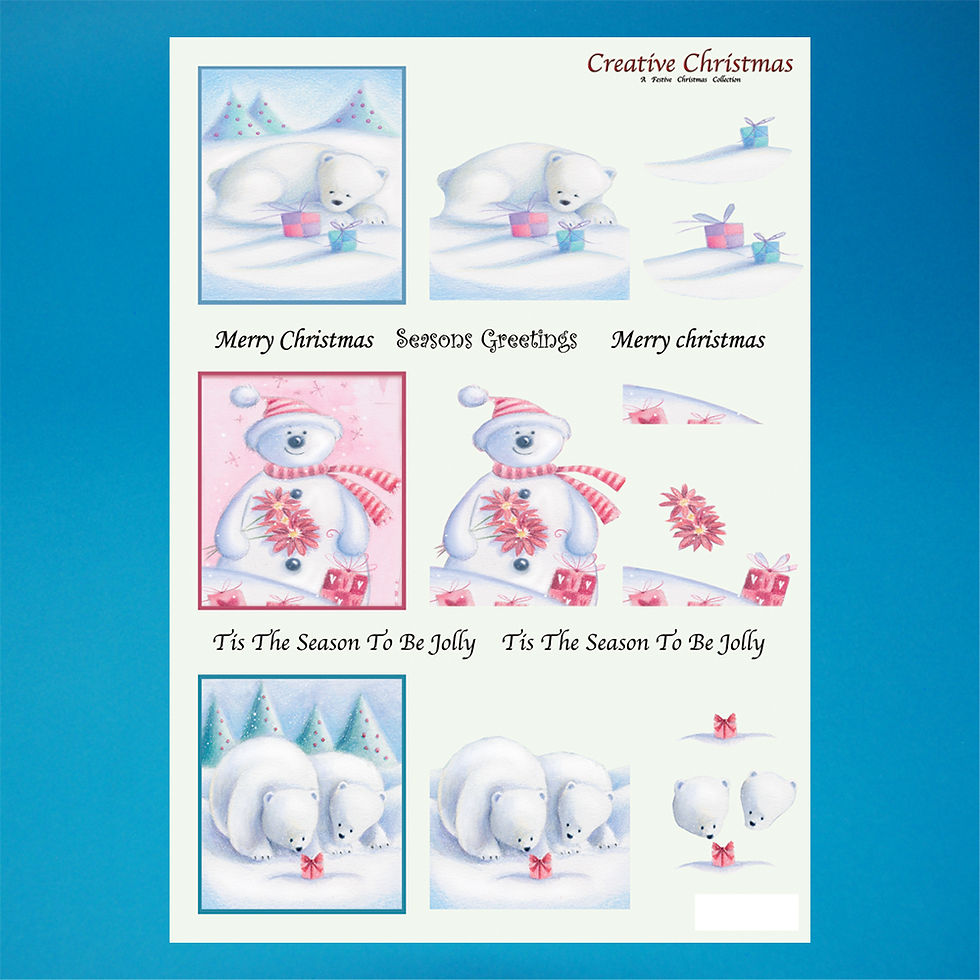 Christmas Window - Polar Bear Decoupage By Craft uk - Craftmania Stock Photo 1