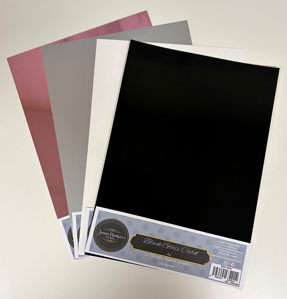 White Double Sided Gloss Card A4 250gsm By Jamie Rodgers Crafts - Craftmania Stock Photo 2