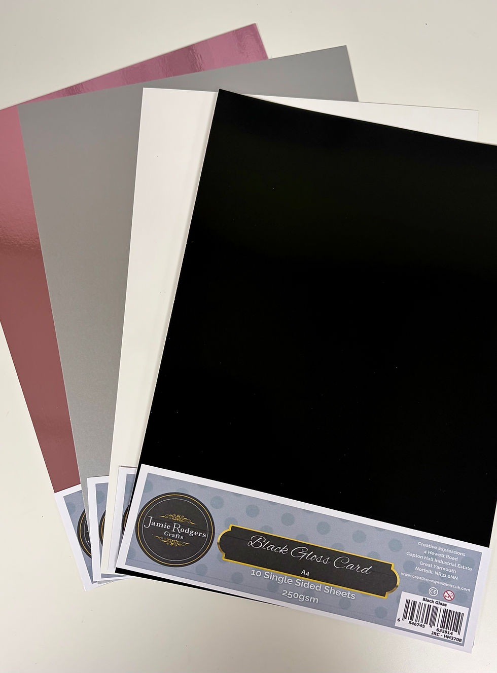 Blush Pink Mirror Card A4 245gsm By Jamie Rodgers Crafts - Craftmania Stock Photo 2