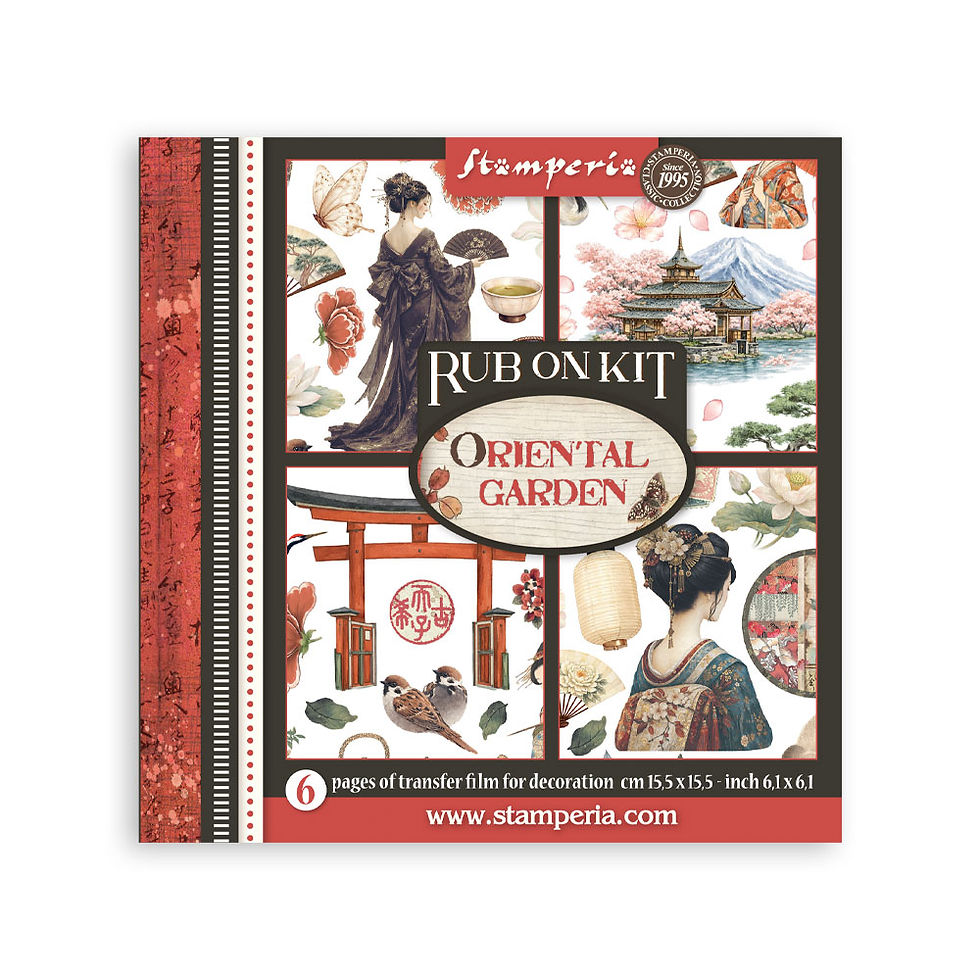 Oriental Garden Rub-on Kit By Stamperia - Craftmania Stock Photo 1
