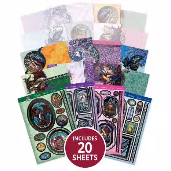 Thumbnail: Stained Glass Mystical Worlds - Deluxe Craft Pads By Hunkydory - Craftmania Stock Photo 2