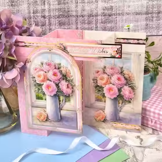 Peony Promise - Floral Arrangements Deco-Large Set By Hunkydory - Craftmania Stock Photo 2