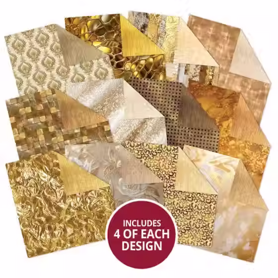 Gilded Elegance & Brushed Gold - Duo Design Paper Pads By Hunkydory - Craftmania Stock Photo 2