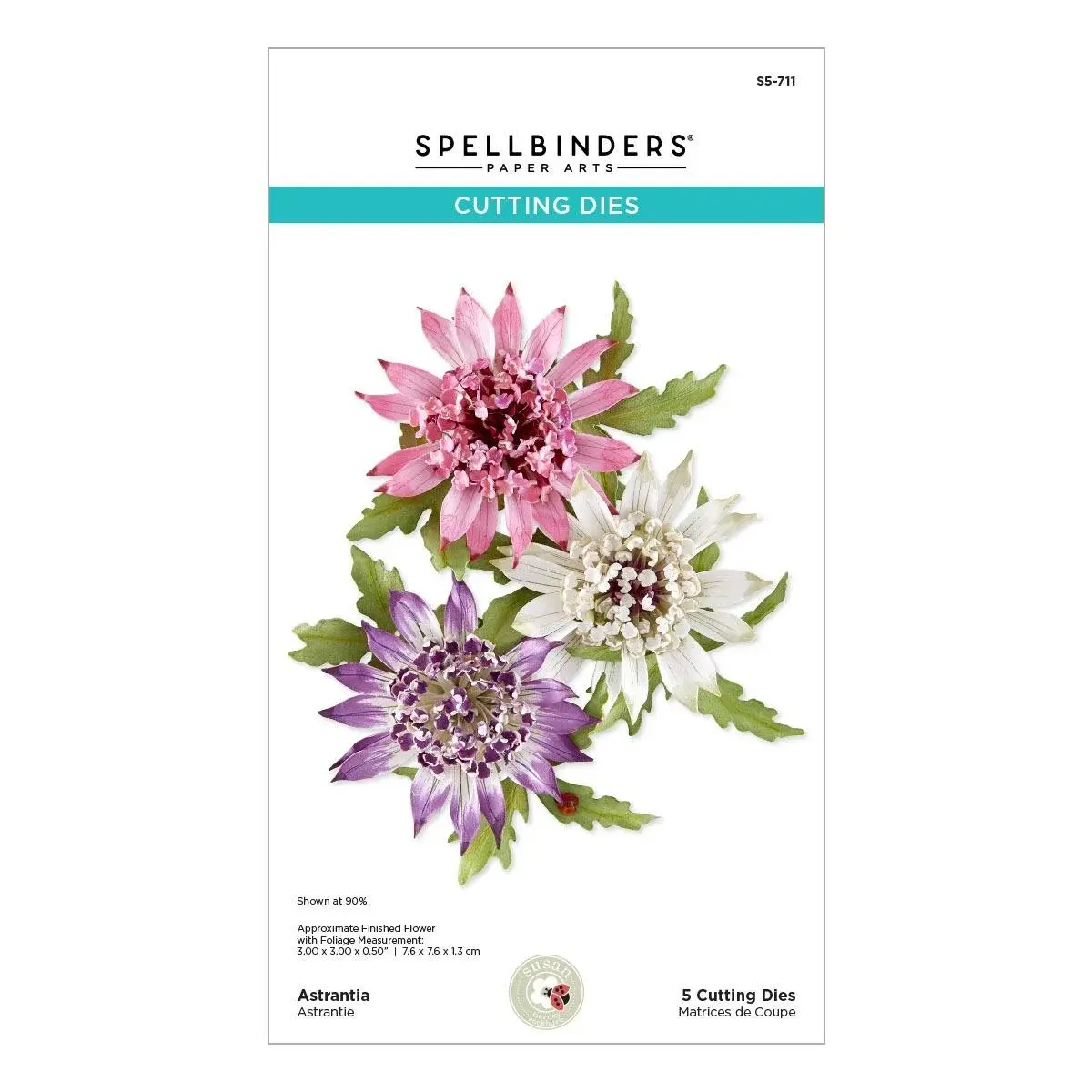 Astrantia - Etched Dies by Susan Tierney-Cockburn For Spellbinders - Craftmania Stock Photo 1