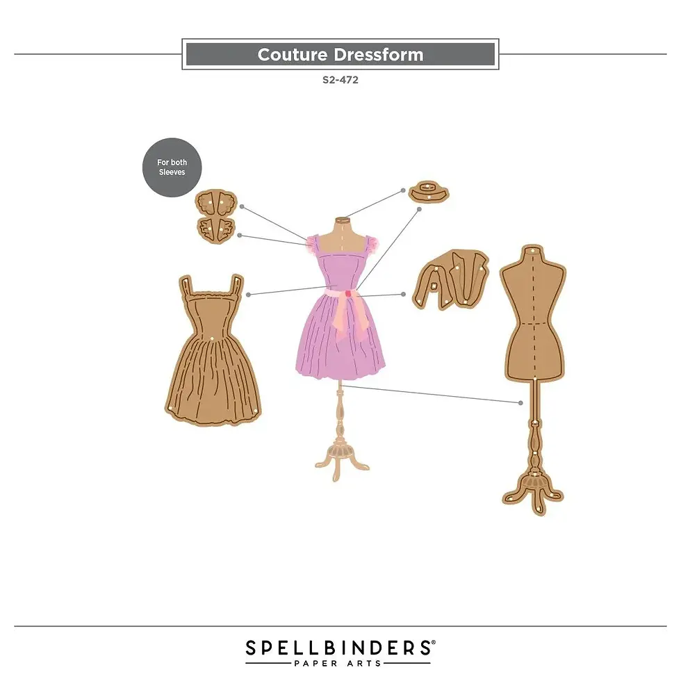 Couture Dress form Etched Dies by Frank Garcia - Craftmania Stock Photo 2