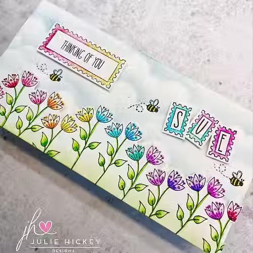 Thumbnail: Floral Delights  - A6 Stamp Set - Floral Delights Collection By Julie Hickey - Craftmania Stock Photo 3