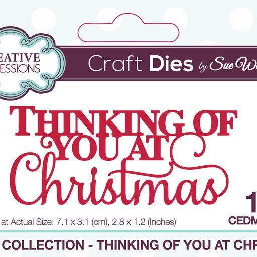 Thinking Of You At Christmas Craft Die - Festive Collection By Sue Wilson - Craftmania Stock Photo 1