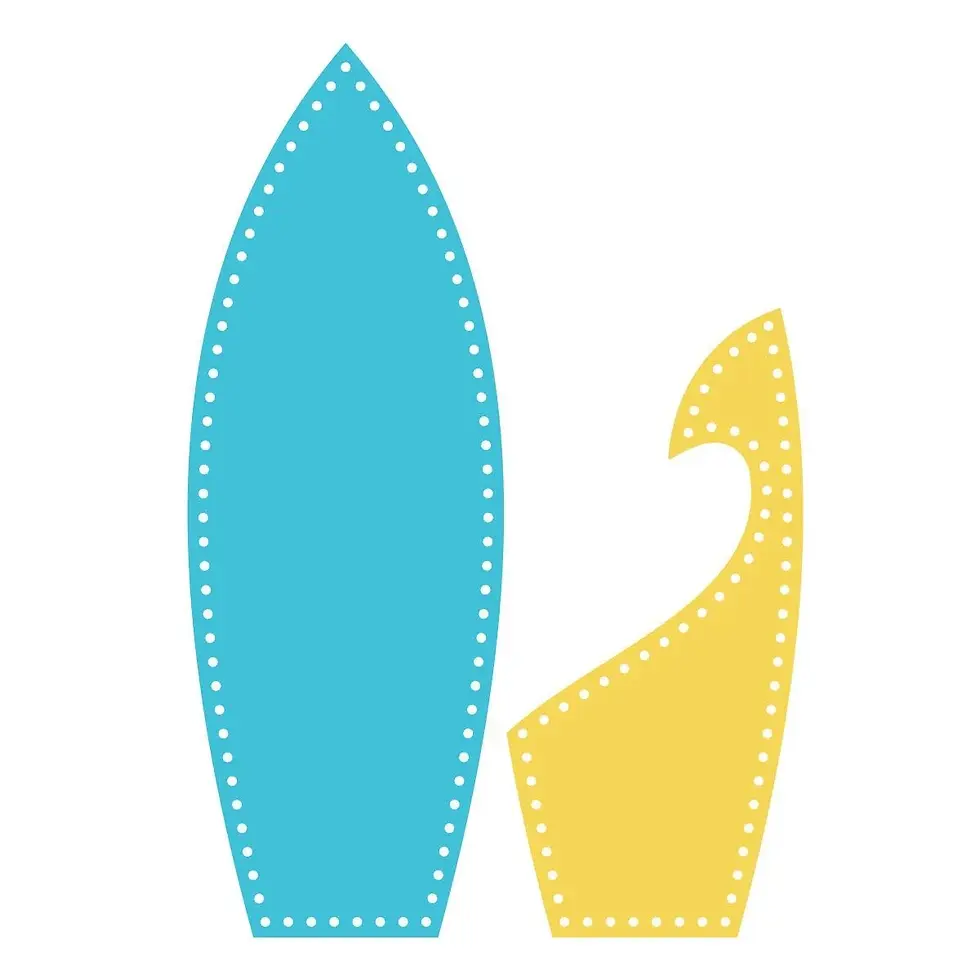 Surfboard Etched Dies by Sandi MacIver For Spellbinders - Craftmania Stock Photo 2