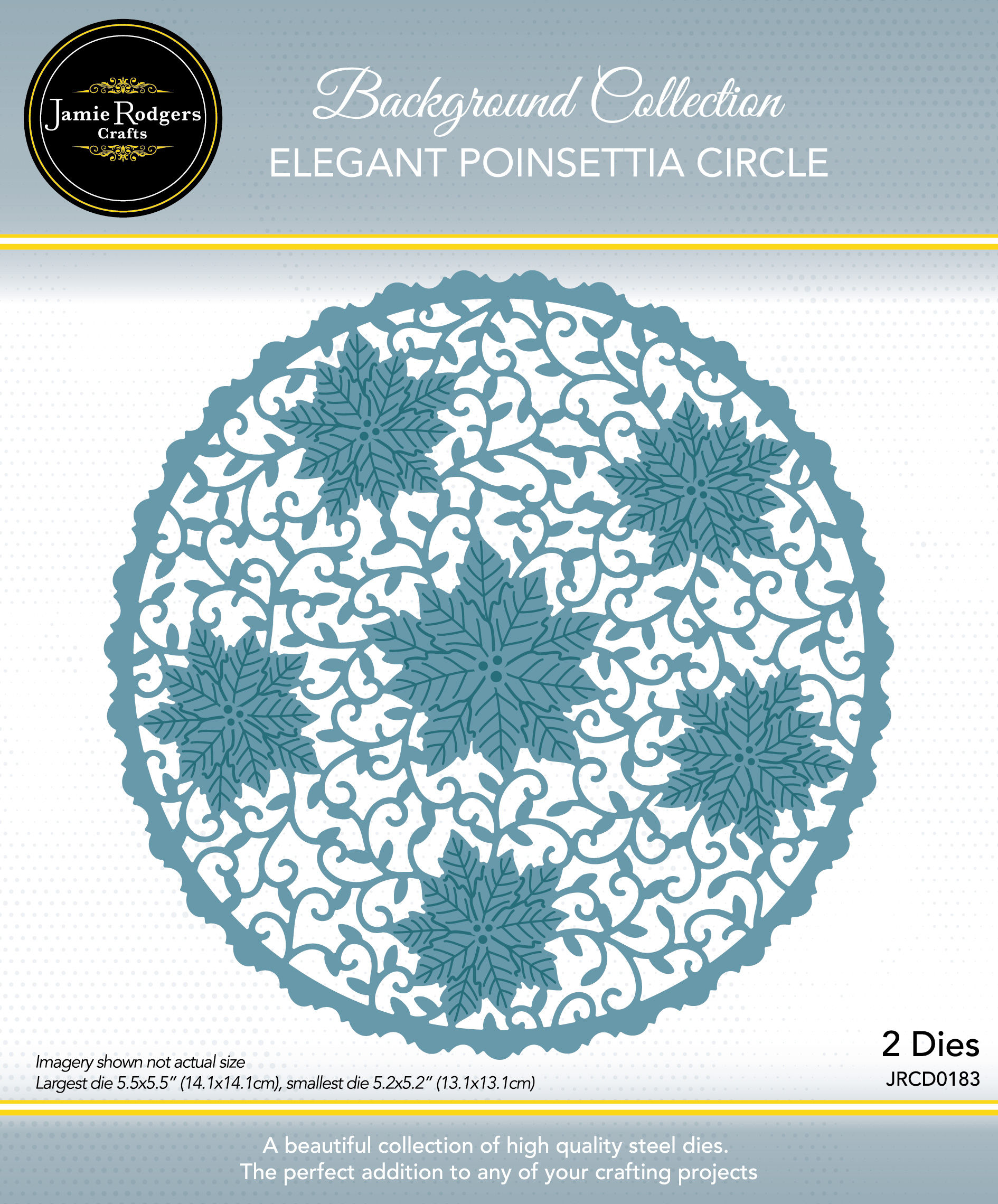 Elegant Poinsettia Circle Die Set - Background Collection By Jamie Rodgers