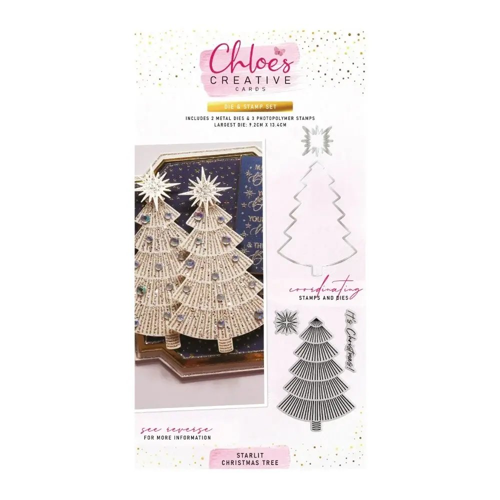 Starlit Christmas Tree - Die & Stamp Set By Chloe's Creative Cards- Craftmania Stock Photo 1